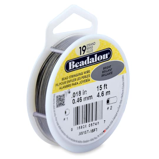 Beadalon® 19 Strand Bright Bead Stringing Wire, 0.018"